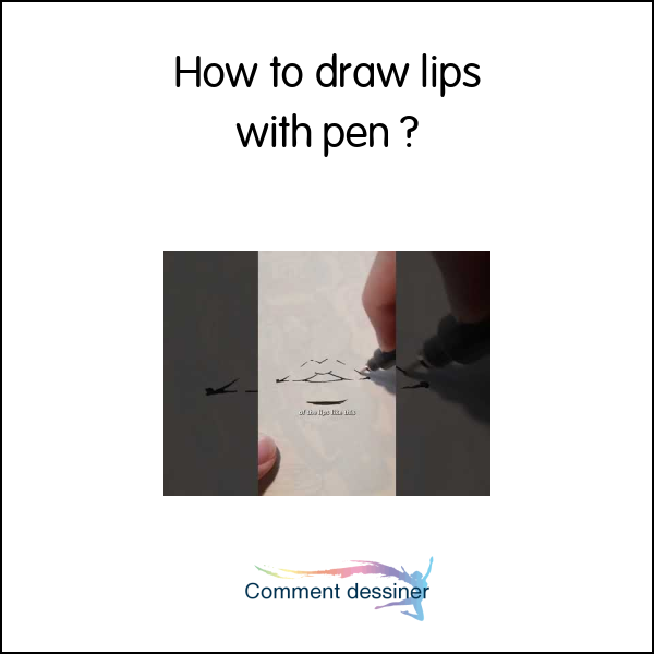 How to draw lips with pen